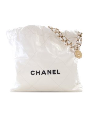 Chanel White Small Goatskin 22