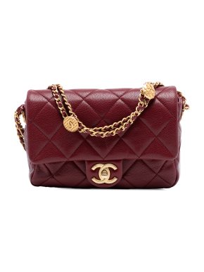 Chanel  Quilted Caviar Twist Your Buttons Min Flap
