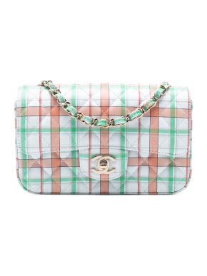 Chanel Check Mini Rectangular Classic Printed Calfskin Single Flap