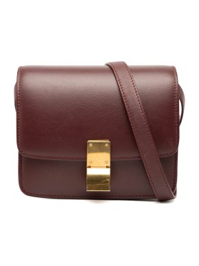 Celine Oxblood Small Calfskin Classic Box