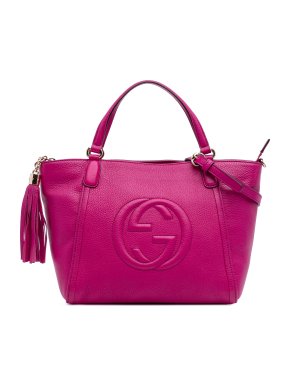 Gucci Pink Small Leather Soho Cellarius Satchel