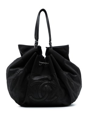 Chanel Black Lambskin Stretch Spirit Cabas Tote
