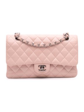 Chanel Pink Medium Classic Caviar Double Flap