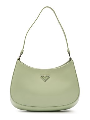 Prada Pea Green Spazzolato Cleo Shoulder Bag