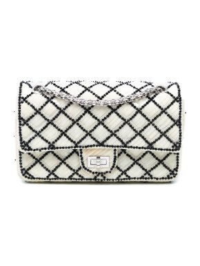 Chanel Sequinned Reissue 2.55 Quilted Mesh Double Flap 225