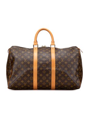 Louis Vuitton Coated Canvas Monogram Keepall 45
