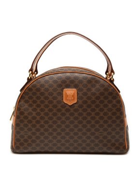 Celine Brown Macadam Coated Canvas Dome Bag