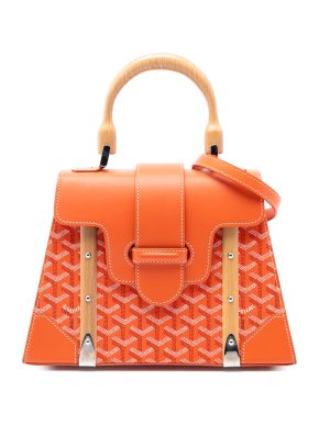 Goyard Orange Goyardine Saigon Structured PM