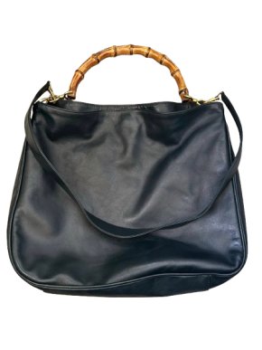 Gucci Navy Blue Leather Tote Bag