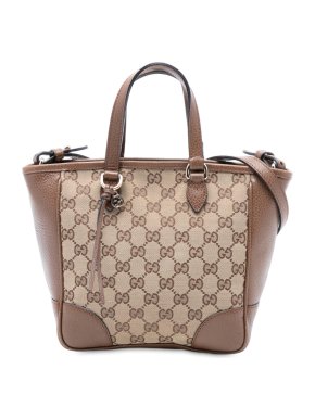 Gucci Tan Small GG Canvas Bree Satchel