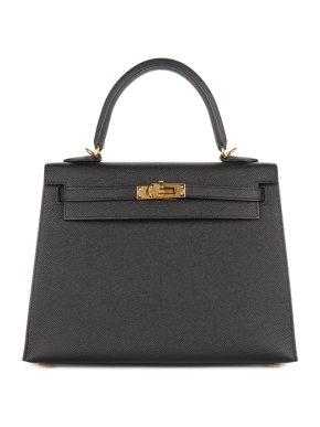 Hermes Kelly 25cm Black Epsom GHW