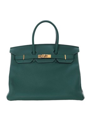 Hermes Malachite Togo Birkin Retourne 35