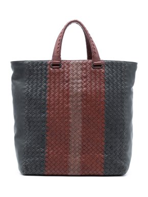 Bottega Veneta Grey Tricolor Nappa Intrecciato Convertible Tote