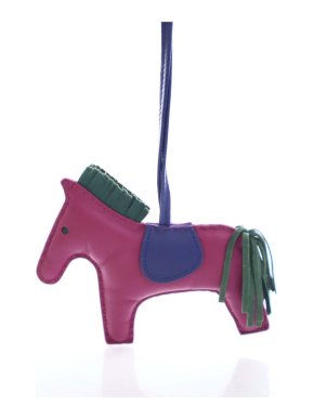 Hermes  Rouse Poupre Milo Lambskin Grigri Rodeo Bag Charm MM