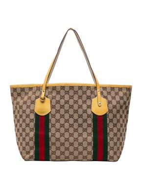 Gucci Coated Canvas Web Jolie Tote