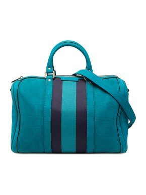 Gucci Turquoise Nubuck Web Joy Satchel