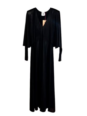 VCM Black Batwing Sleeve Evening Dress