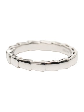 Bvlgari 18K White Gold Serpenti Viper Ring 9.25