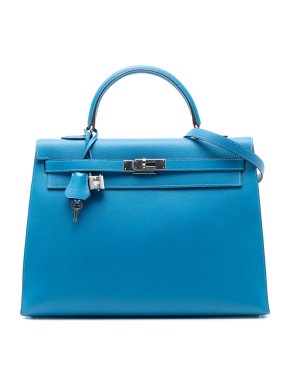 Hermes Blue Frida Epsom Kelly II Retourne 35