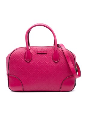 Gucci Pink Diamante Bright Leather Satchel