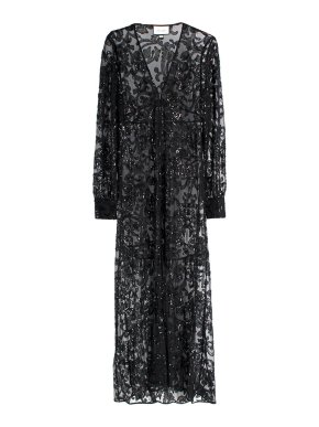 Alexis Embellished Black Maxi Dress