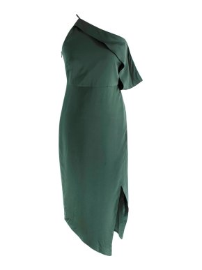 Michelle Mason One-Shoulder Silk Midi Dress