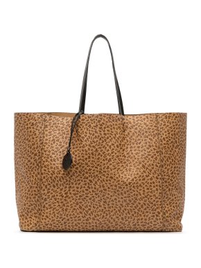 Bottega Veneta Animal Printed Nappa Intrecciomirage Butterfly Tote