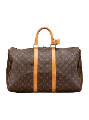 Louis Vuitton Coated Canvas Monogram Keepall 45