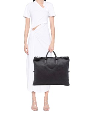 Bottega Veneta Brown Maxi Nappa Intrecciato Convertible Tote