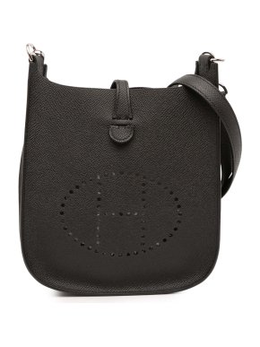 Hermes Noir Epsom Evelyne 16 Sellier