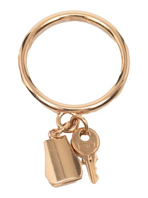 Hermes Rose Gold Kelly Clochette Ring 4.75