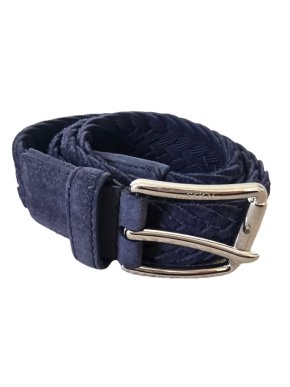 Tod's Blue Suede Plaited Belt 1