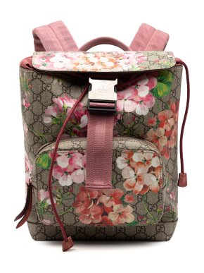 Gucci Small GG Supreme Blooms Single Buckle Backpack