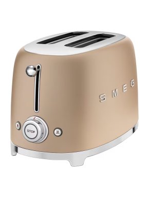 Smeg '50s Style 2-Slot Toaster - Matte Champagne