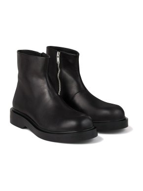 Sandro Zipped Leather Ankle Boots 1