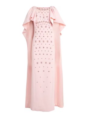Huishan Zhang Crystal-Embellished Emory Cape Gown