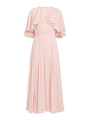 Giambattista Valli Crepe Cape-Overlay Midi Dress
