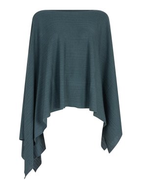 Agnona Plissé Cropped Poncho