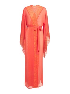 Bocan Silk Chiffon Long Robe