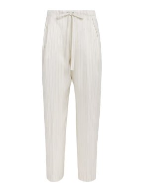 Khaite Silk Striped Trenton Trousers