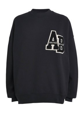 Anine Bing Oversized Cotton Logo Sweatshirt TU