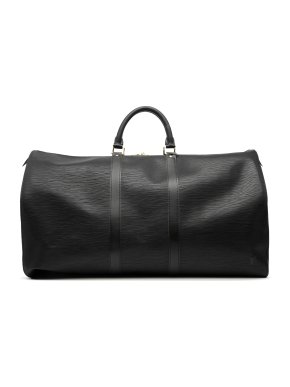 Louis Vuitton Lousi Vitton Black Epi Keepall 55