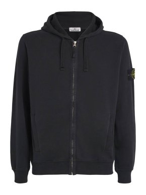 Stone Island Cotton Compass Logo Hoodie Jacket