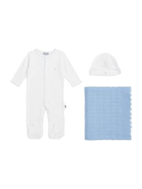 G.H. Hurt&Son Kids All-in-One, Hat and Shawl Set (0-3 Months)
