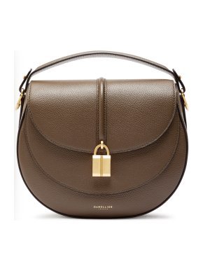 Demellier Small Leather Siena Saddle Bag