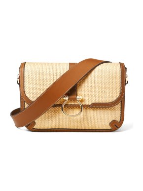 Aspinal Of London Raffia Leather Resort Cross-Body Bag