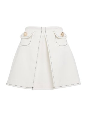 Sandro Box Pleated Mini Skirt