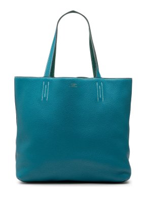 Hermes Blue Izmir And Malachite Clemence Double Sens 45