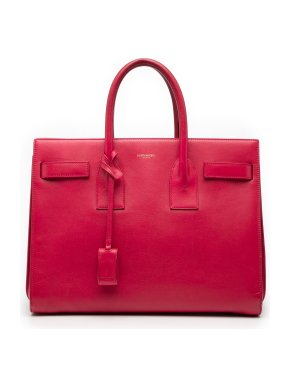 Saint Laurent Pink Small Leather Sac De Jour Satchel