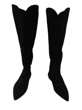 Ralph Lauren Polo Long Black Suede Boots